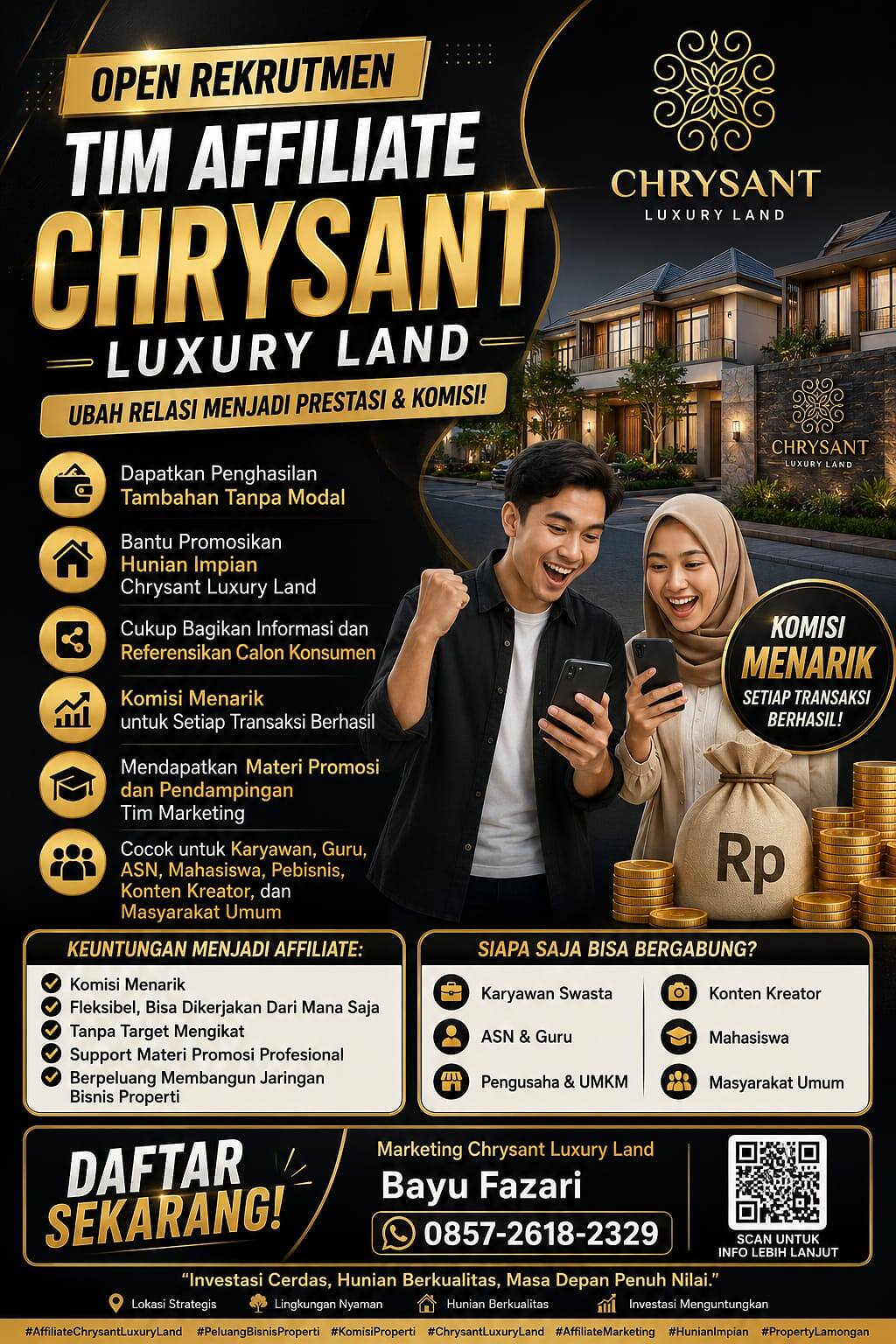 Peluang Cuan dari Properti, Chrysant Luxury Land Resmi Buka Program Affiliate