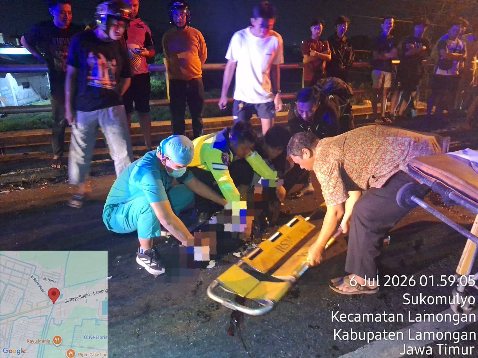 Tabrakan Adu Depan di Jembatan Made, Dua Pelajar Meninggal Dunia