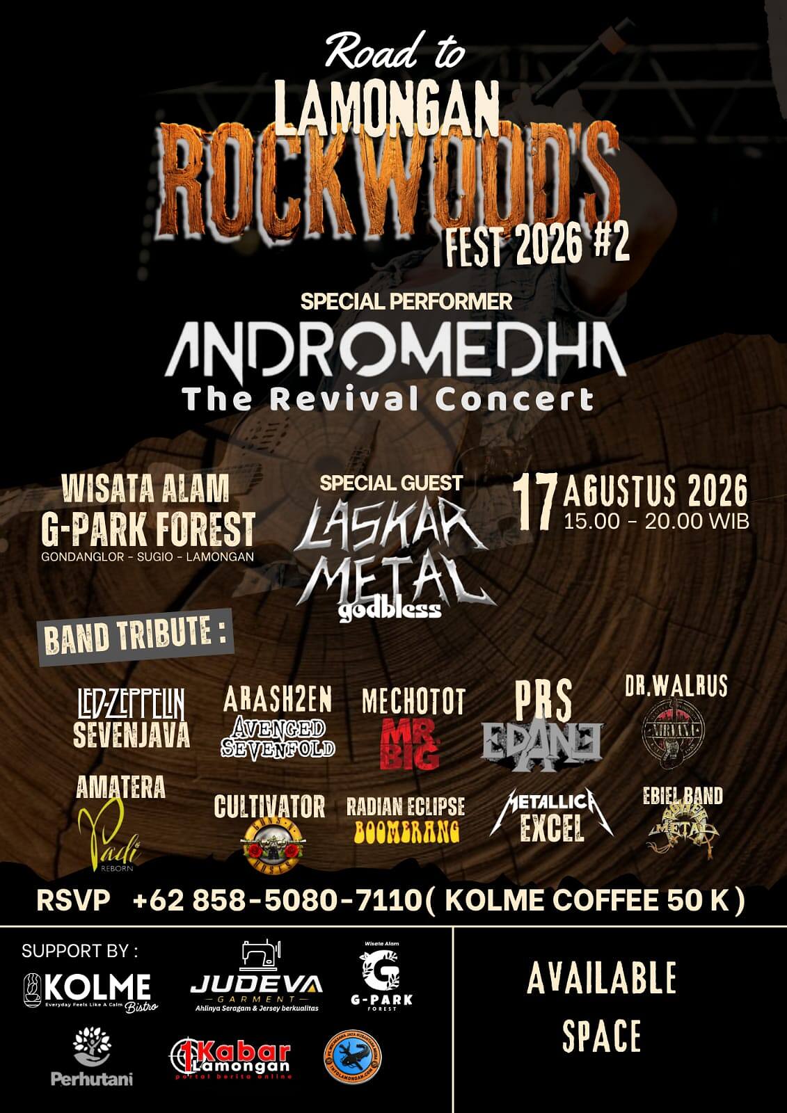 Meriahkan HUT RI ke-81, Road to Lamongan Rockwoods Fest 2026 Hadir di G-Park Forest