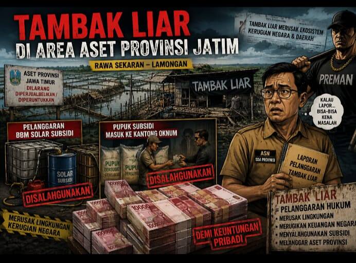 Ironis! Aset Negara di Waduk Rawa Sekaran Diduga Dikuasai Petambak Liar