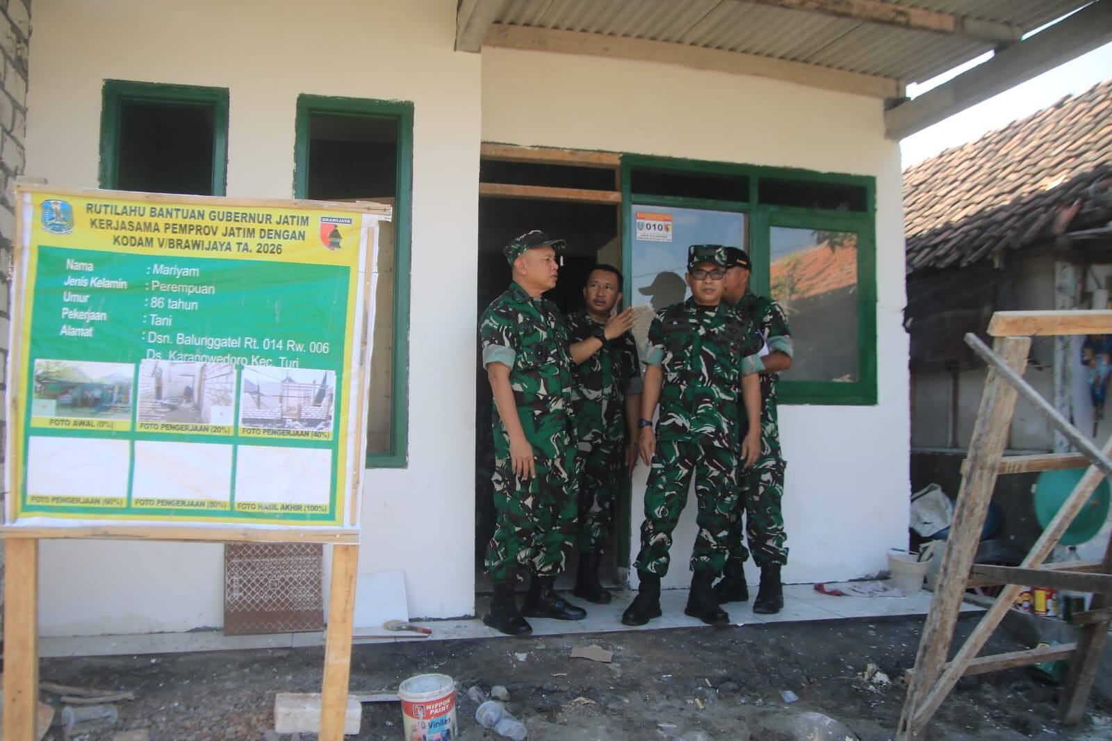 Tim Waslakgiat Kodam V/Brawijaya Tinjau Program Rutilahu Kodim 0812 Lamongan