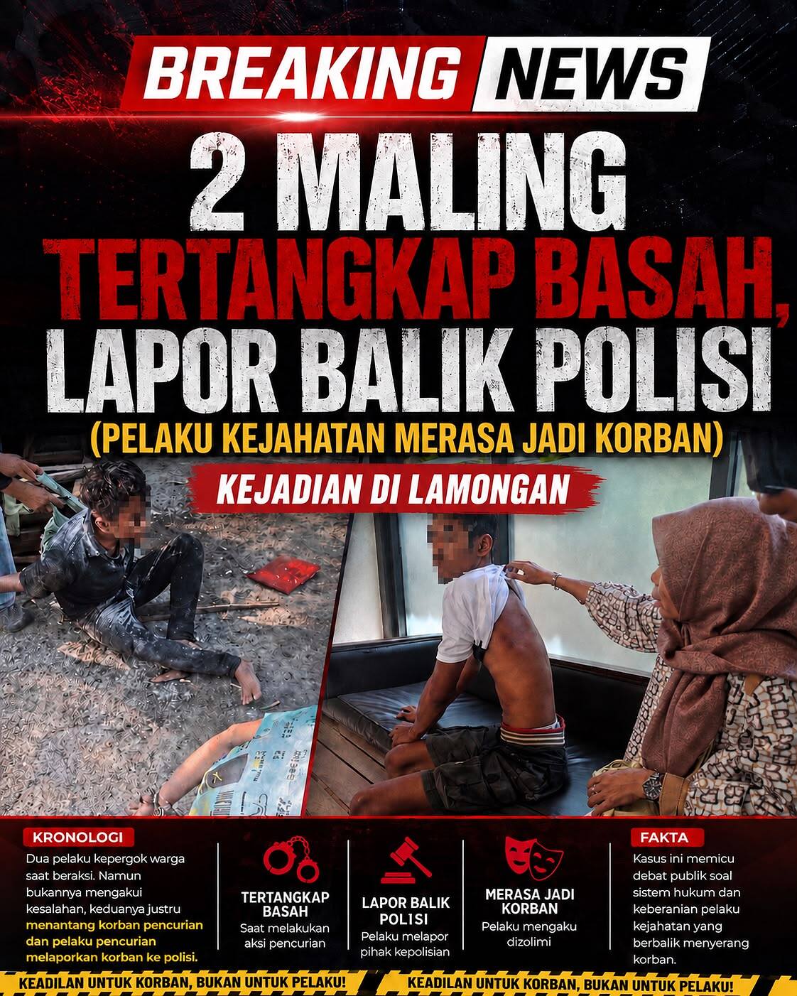 Kasus Pencurian Besi di Lamongan Berujung Laporan Balik, Polisi Selidiki Dugaan Penganiayaan