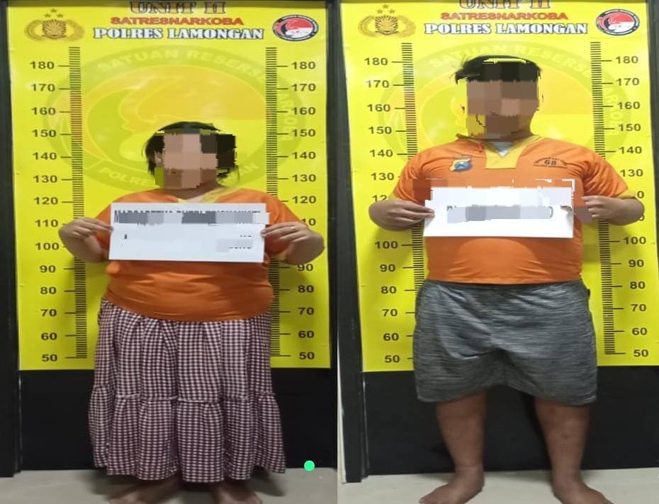 Satresnarkoba Polres Lamongan Bekuk Dua Pengedar Sabu Asal Grobogan