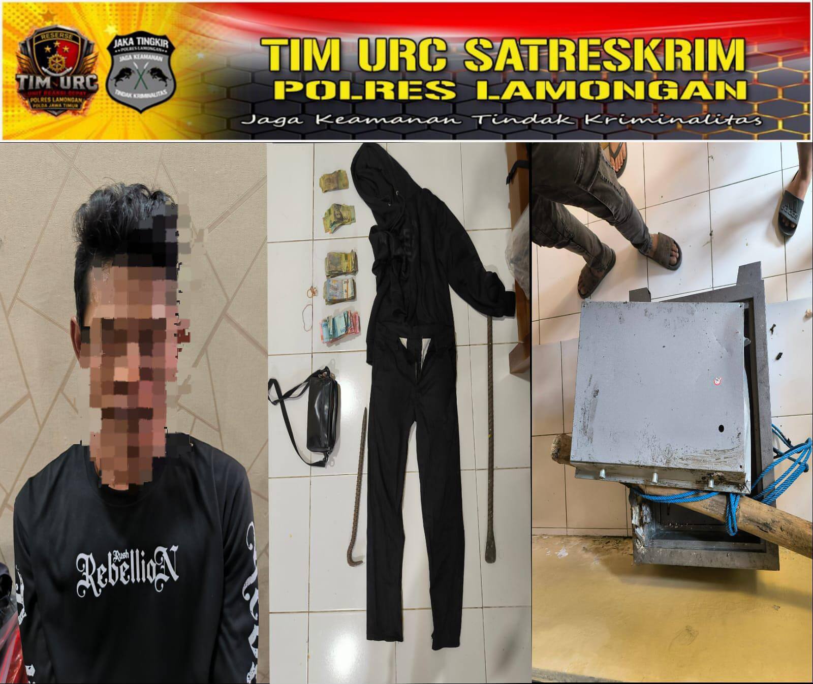 Pembobol Brankas Sekolah Ditangkap Tim URC Jaka Tingkir