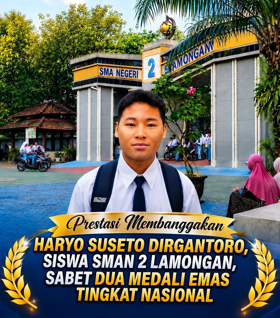 Siswa SMAN 2 Lamongan Haryo Suseto Dirgantoro Raih Dua Emas di Olimpiade Satu Negeri 5