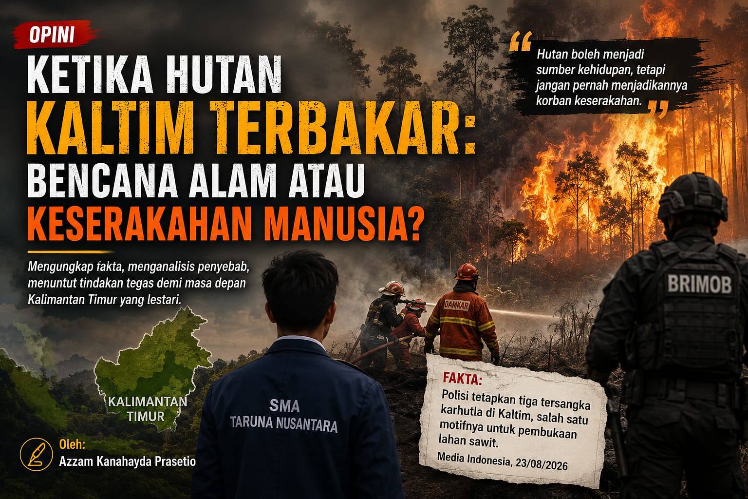 Ketika Hutan Kaltim Terbakar: Bencana Alam atau Keserakahan Manusia?