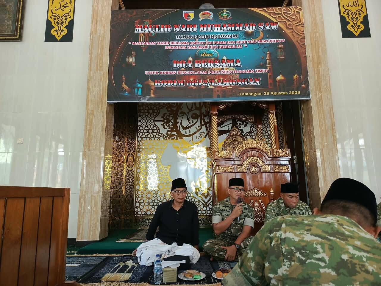 Kodim 0812/Lamongan Gelar Maulid Nabi dan Doa Bersama