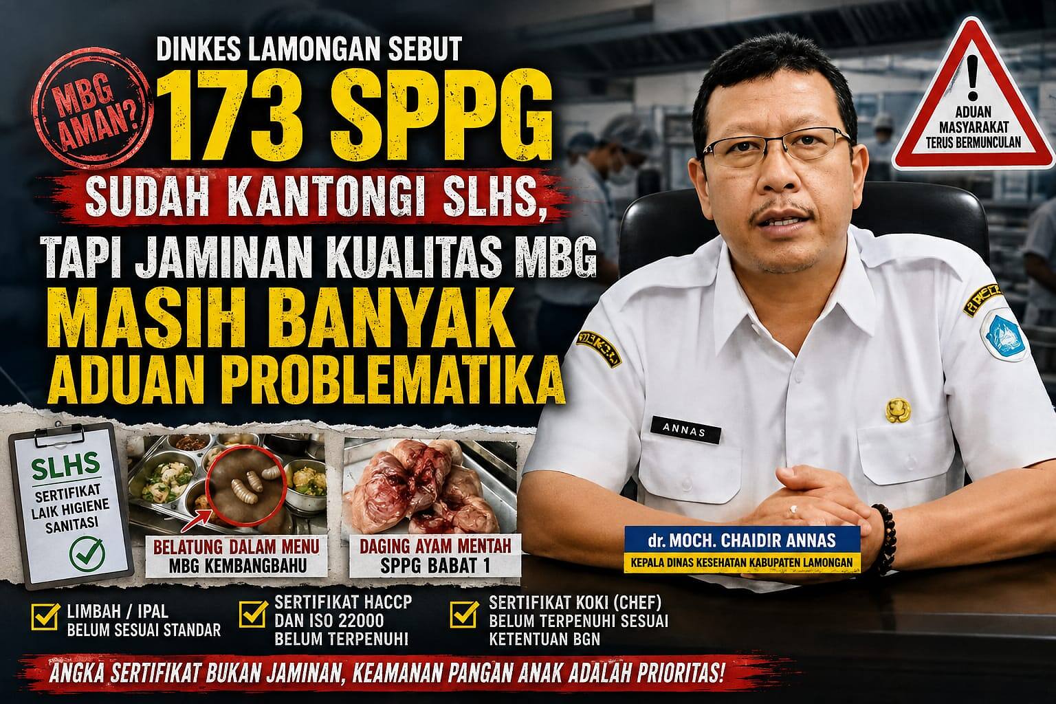 173 SPPG Lamongan Ber-SLHS, FKBN Pertanyakan Keamanan Pangan MBG