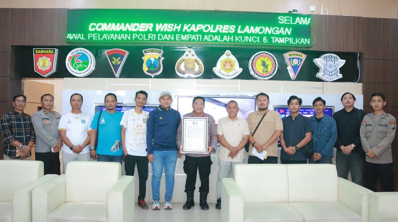 Kawal Liga 2 Kondusif, Polres Lamongan Rangkul Suporter Persela Lewat Pakta Integritas