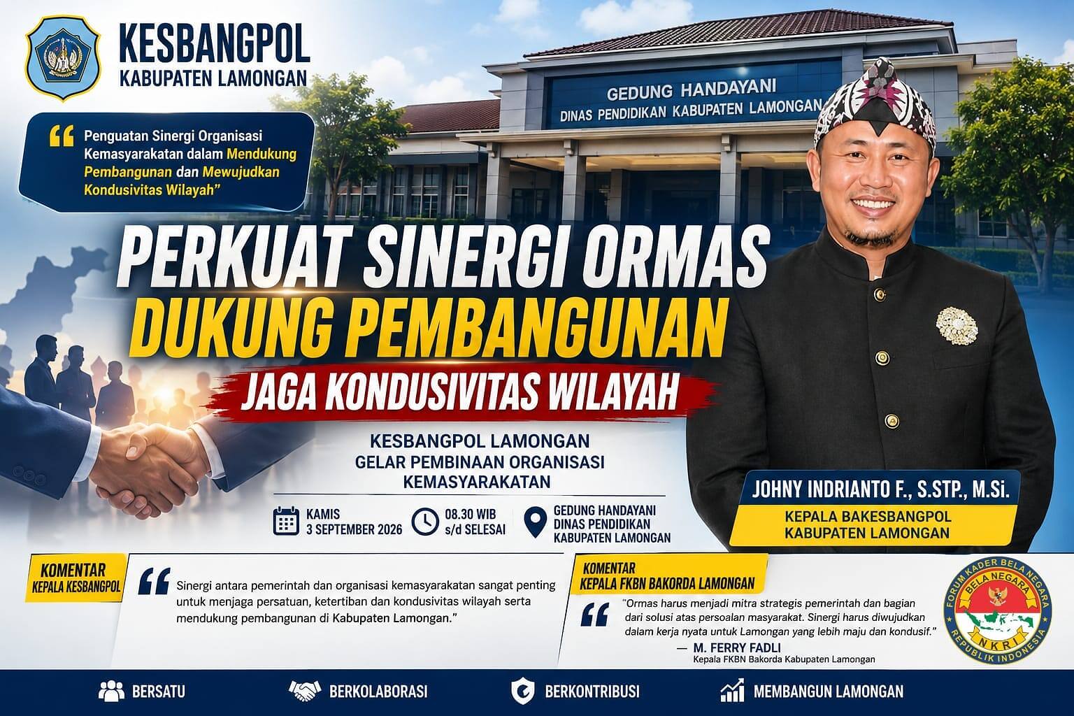 Kesbangpol Lamongan Perkuat Sinergi Ormas, FKBN: Kolaborasi Harus Berdampak bagi Masyarakat