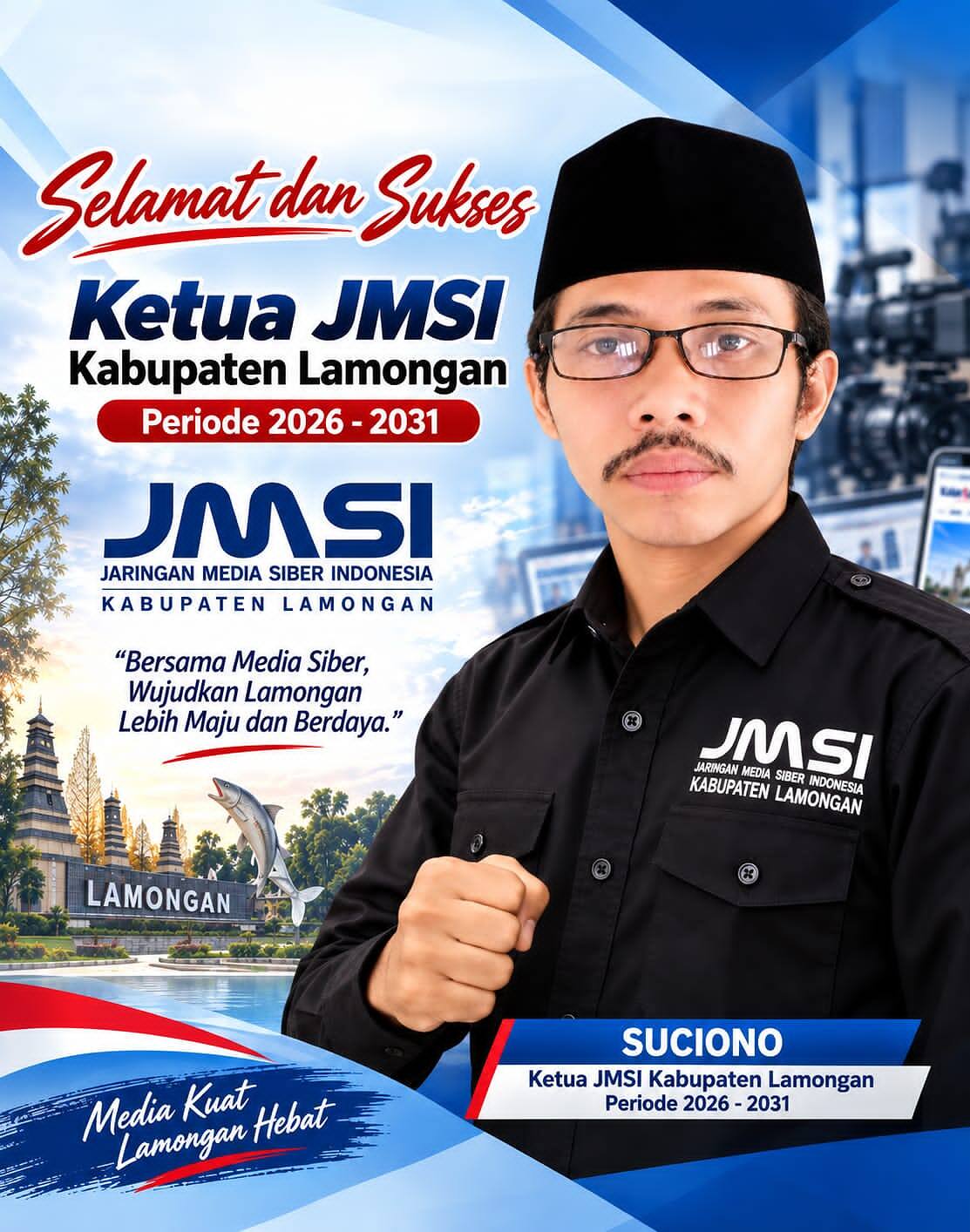 JMSI Lamongan Berganti Nahkoda, Suciono Siapkan Penguatan Ekosistem Media Siber