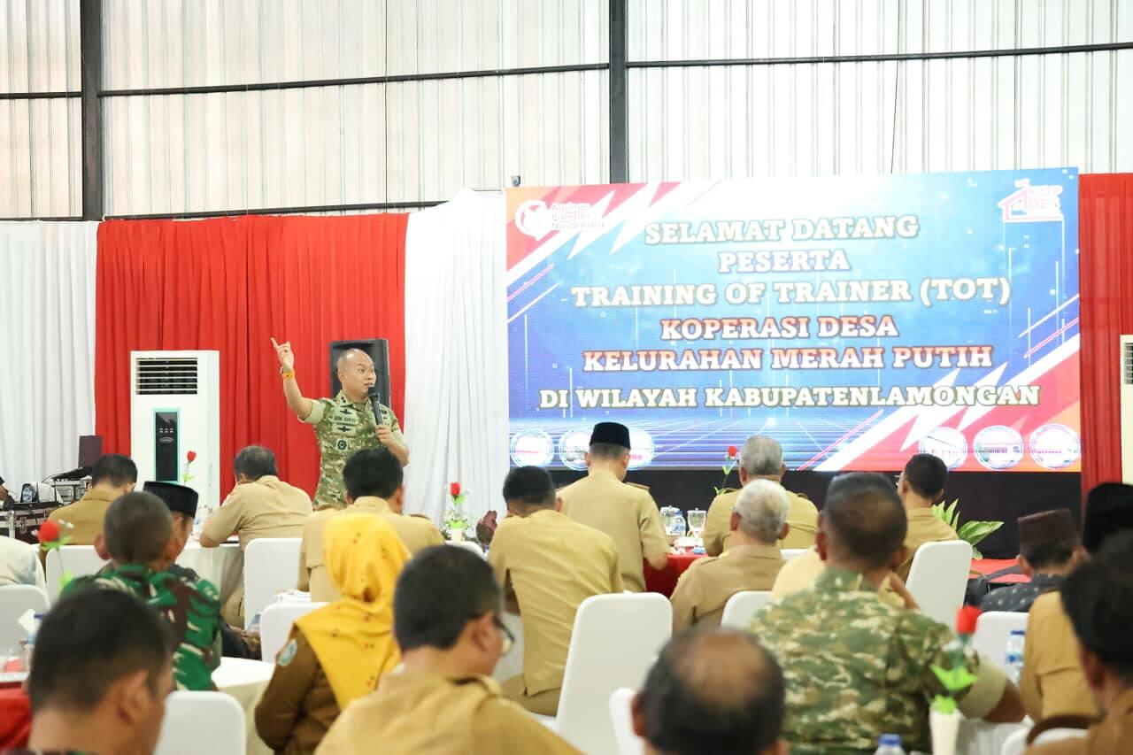 Kodim 0812/Lamongan dan PT Agrinas Pangan Nusantara Perkuat KDKMP Lewat TOT