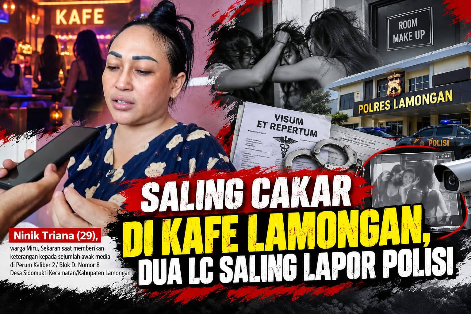 Cekcok di Ruang Make Up, Dua LC Kafe Lamongan Babak Belur