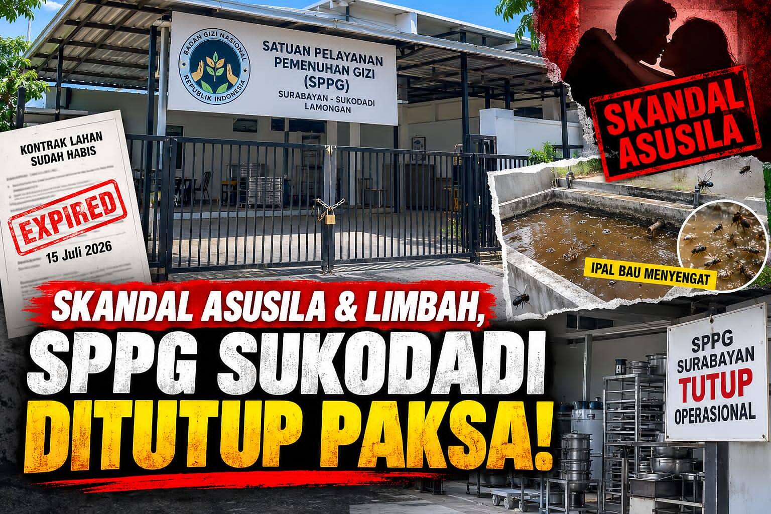 Geger! Dapur MBG Sukodadi Ditutup Akibat Mesum & IPAL