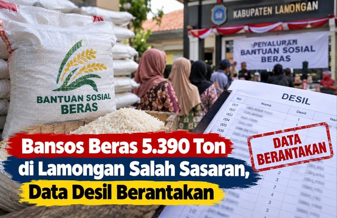 Bansos Beras 5.390 Ton di Lamongan Salah Sasaran, Data Desil Berantakan