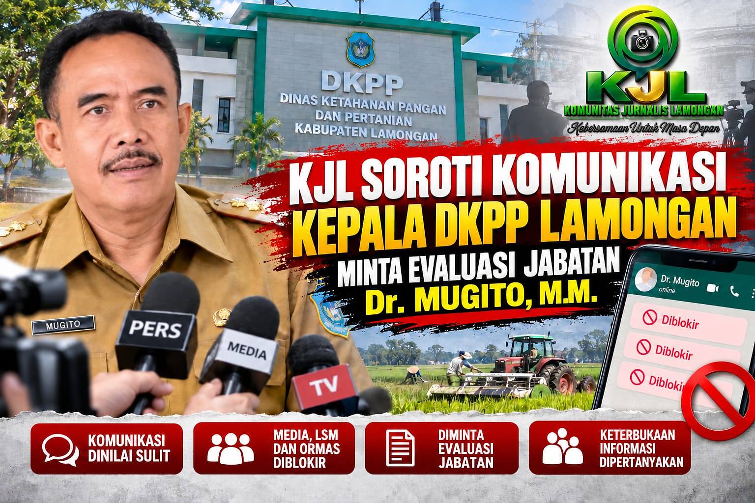 Komunikasi dengan Media Disorot, KJL Minta Pemkab Lamongan Evaluasi Kepala DKPP