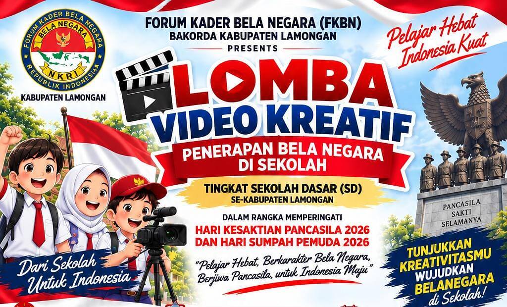 Semangat Bela Negara Masuk Sekolah, FKBN Lamongan Gelar Lomba Video Kreatif