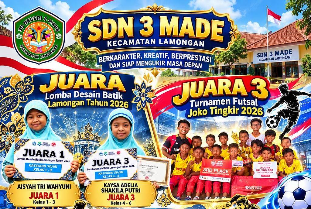 Membanggakan! Siswa SDN 3 Made Lamongan Ukir Prestasi di Tiga Bidang Sekaligus